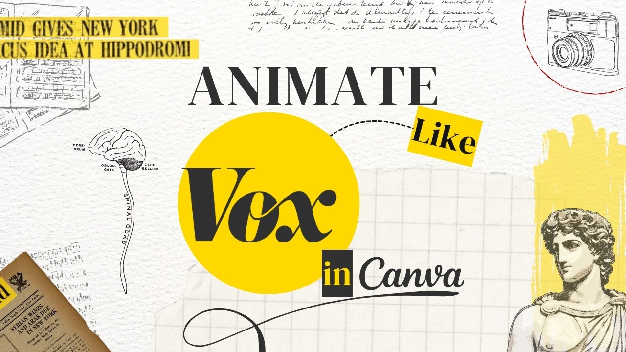 Vox-Style Documentary Canva template preview